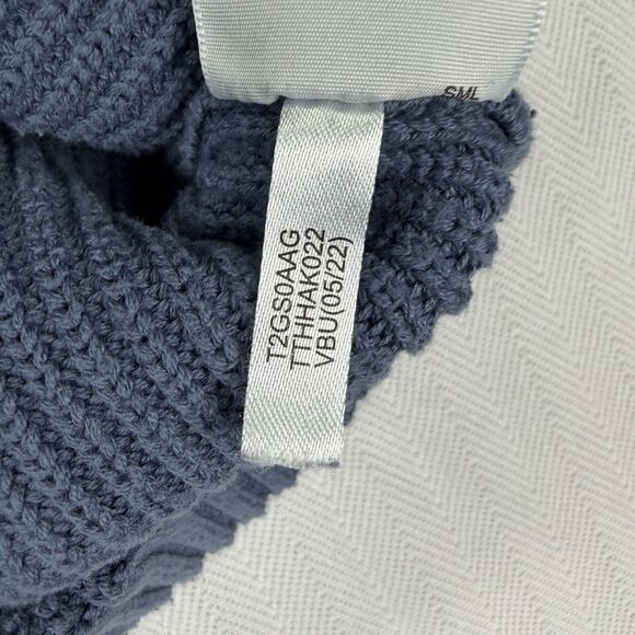 Tommy Hilfiger Cropped Sweater Dusty Blue Y2K Tommy Jeans Preppy Twee Streetwear - Picture 9 of 9